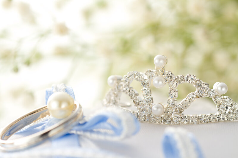 Tiara and Ring on Ribbon