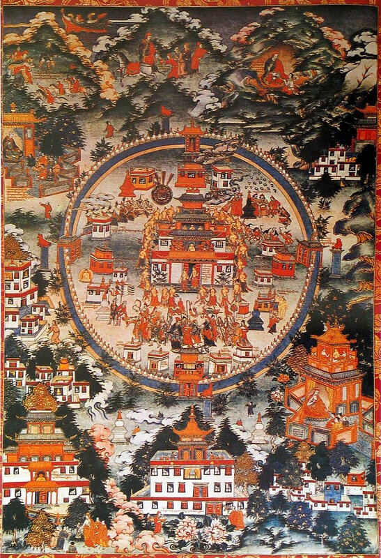 Tibetan Buddhist mandala painting