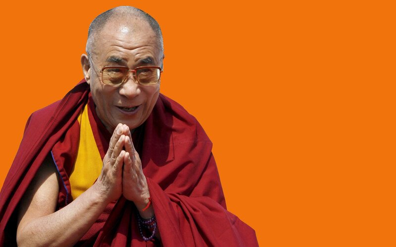 Tibetan Monk in Red Robes