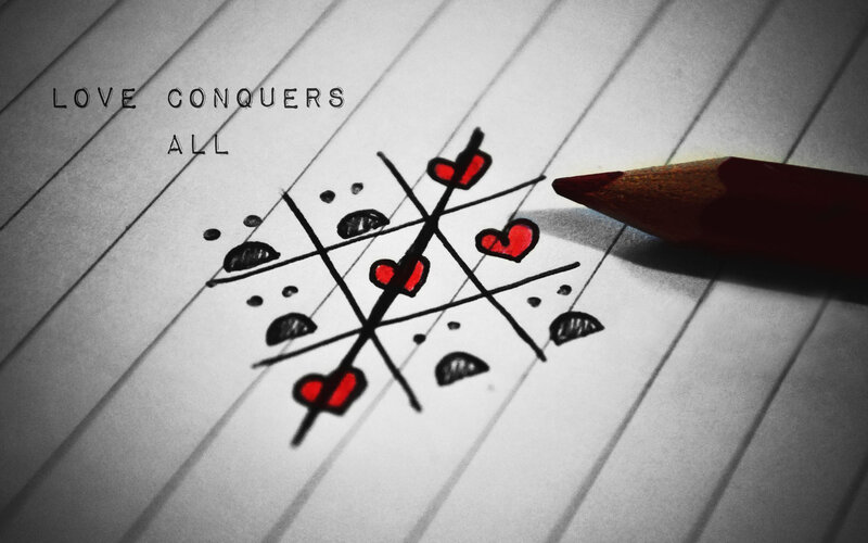 Tic-tac-toe Game on Paper — Black