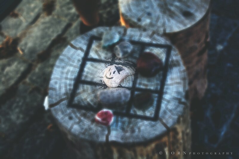 Tic-tac-toe Game on Wood
