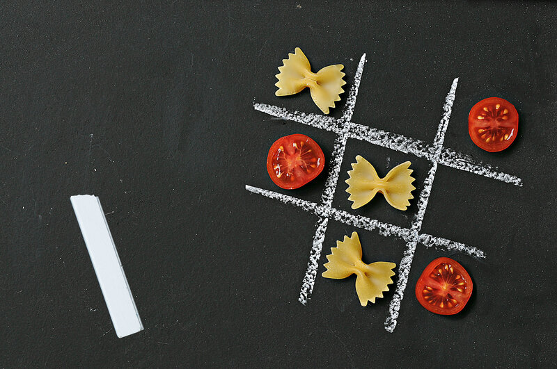 Tic-tac-toe Game with Pasta