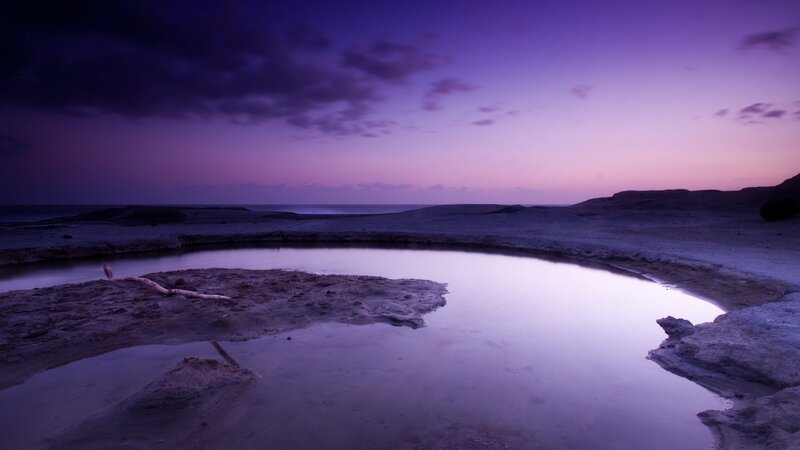 Tidal Pool at Dusk — Purple
