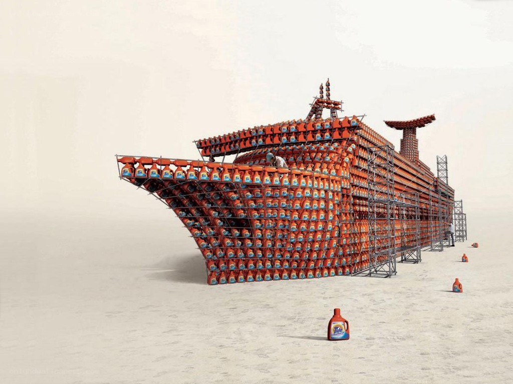 Tide bottle ship model