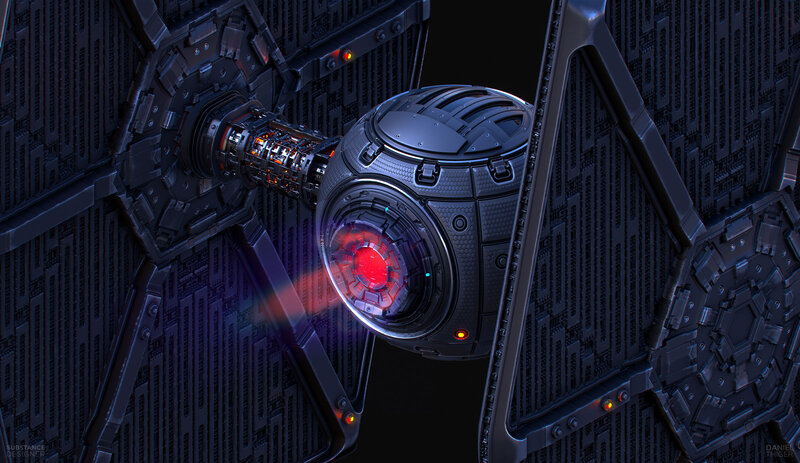 TIE Fighter Cockpit — Black, Dramatic