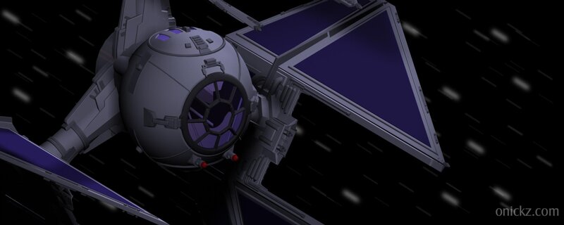 TIE fighter in space