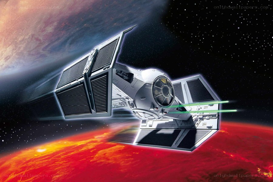 TIE fighter in space