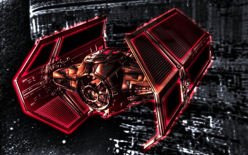 TIE fighter in space