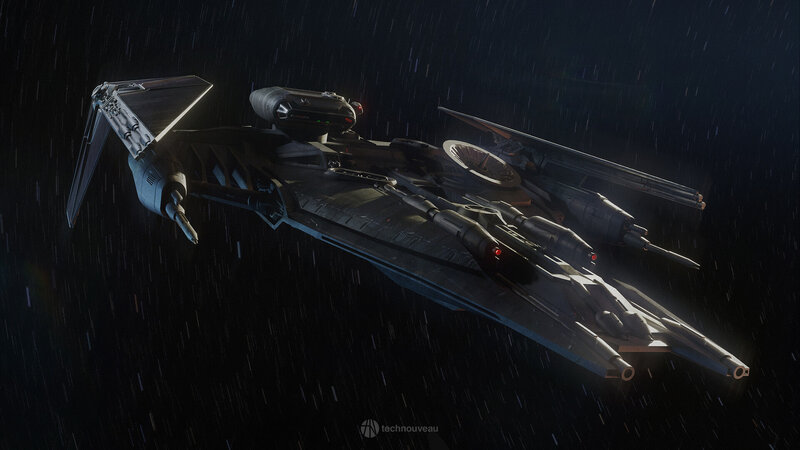 TIE Fighter in Space — Black