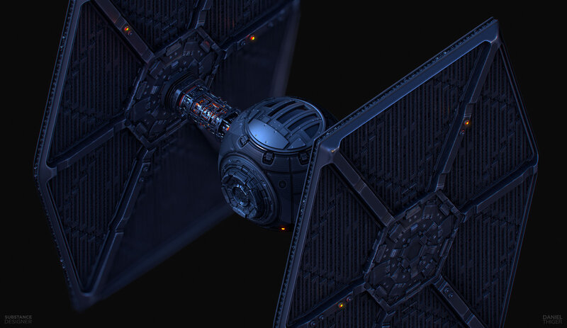 TIE Fighter Spacecraft — Black, Dark