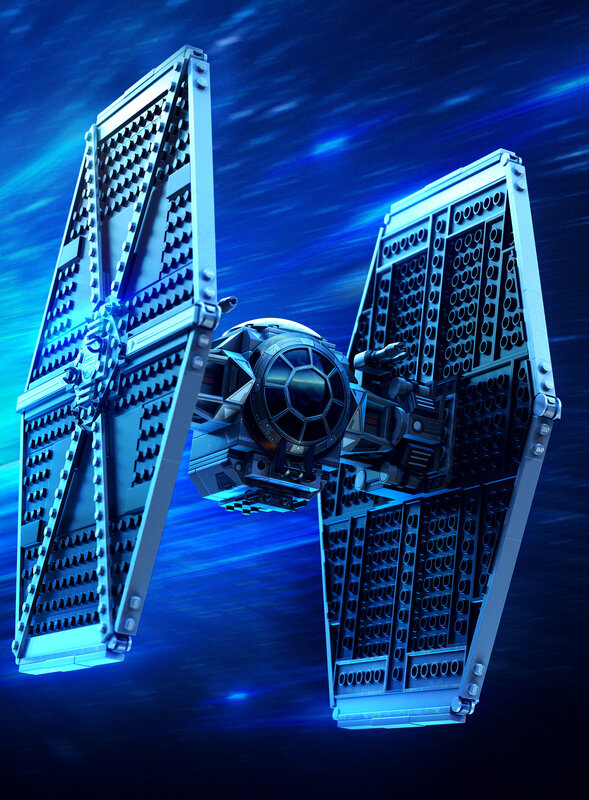 TIE Fighter Spacecraft — Blue