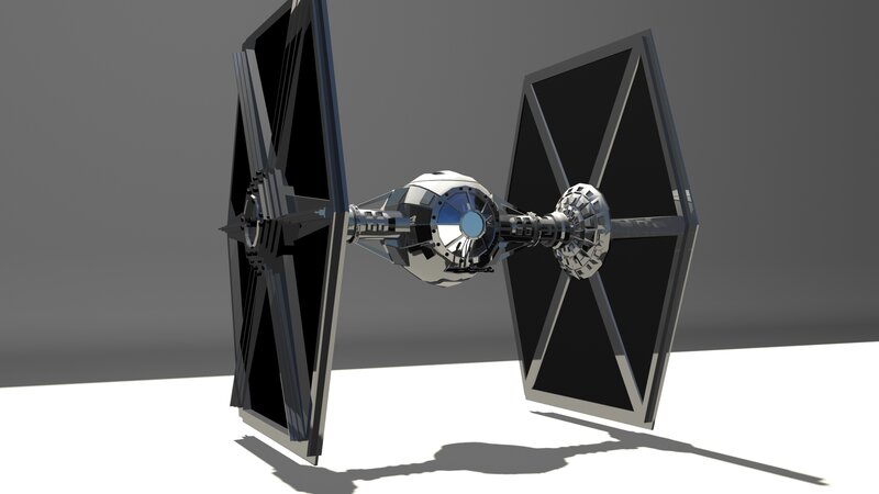 TIE Fighter Spacecraft — Gray, Neutral