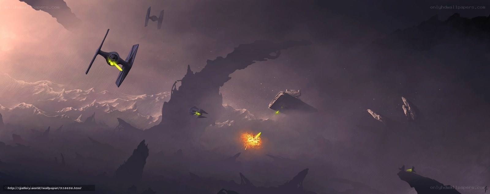 TIE Fighters in a Battle