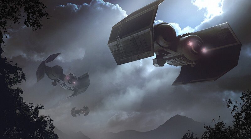 TIE Fighters in Flight
