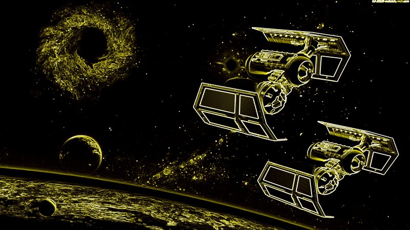 TIE Fighters in Space — Black
