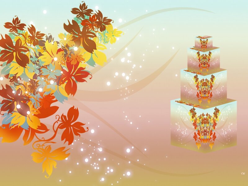 Tiered Cake with Flowers