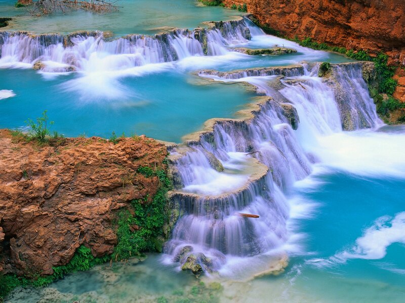 Tiered Waterfall in Canyon