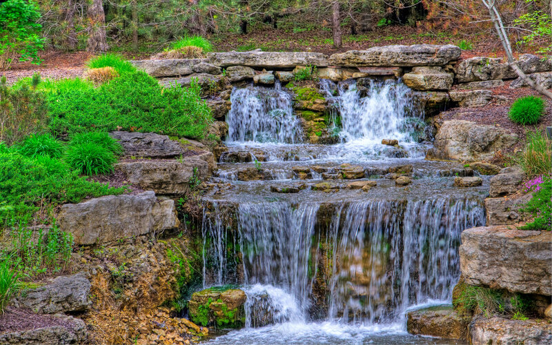 Tiered Waterfall in Garden