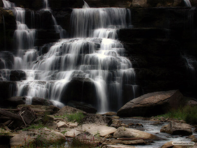 Tiered Waterfall — White, Dramatic