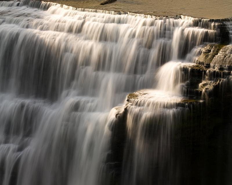 Tiered Waterfall — White
