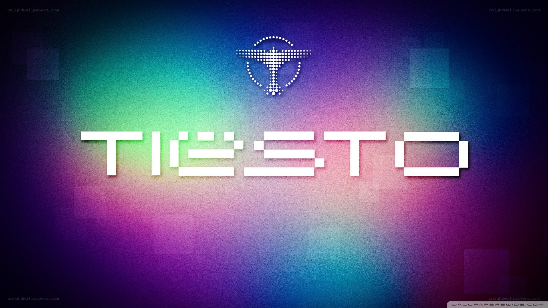 Tiesto logo on colorful background