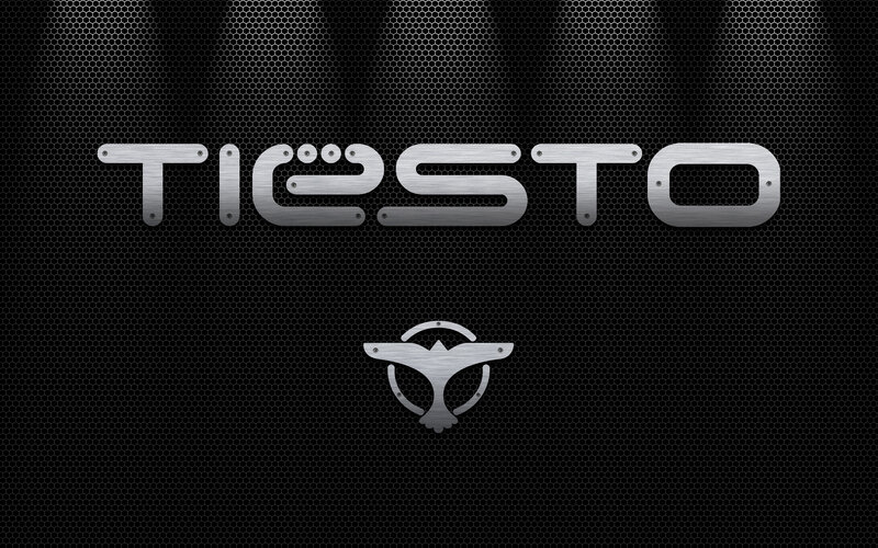 Tiesto logo on metal mesh