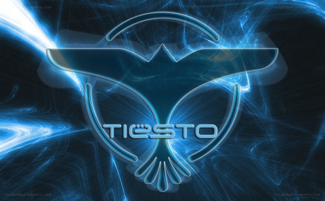 Tiesto logo with blue energy