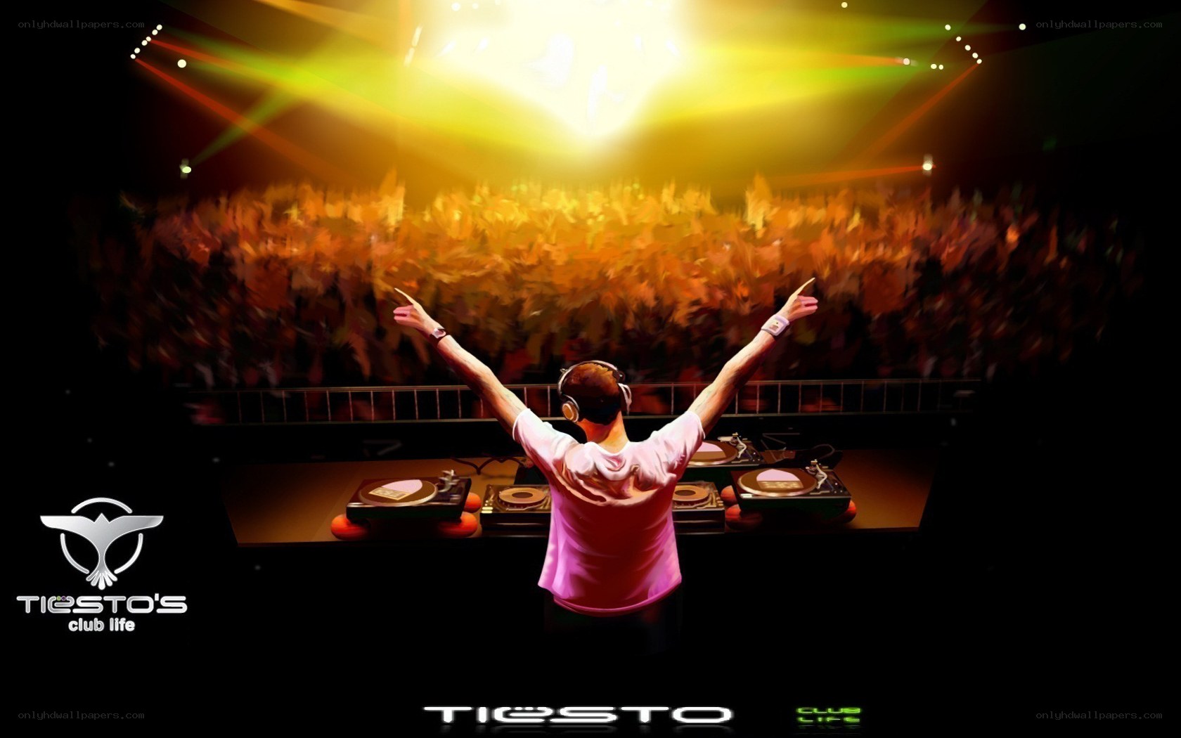 Tiesto performing at a club