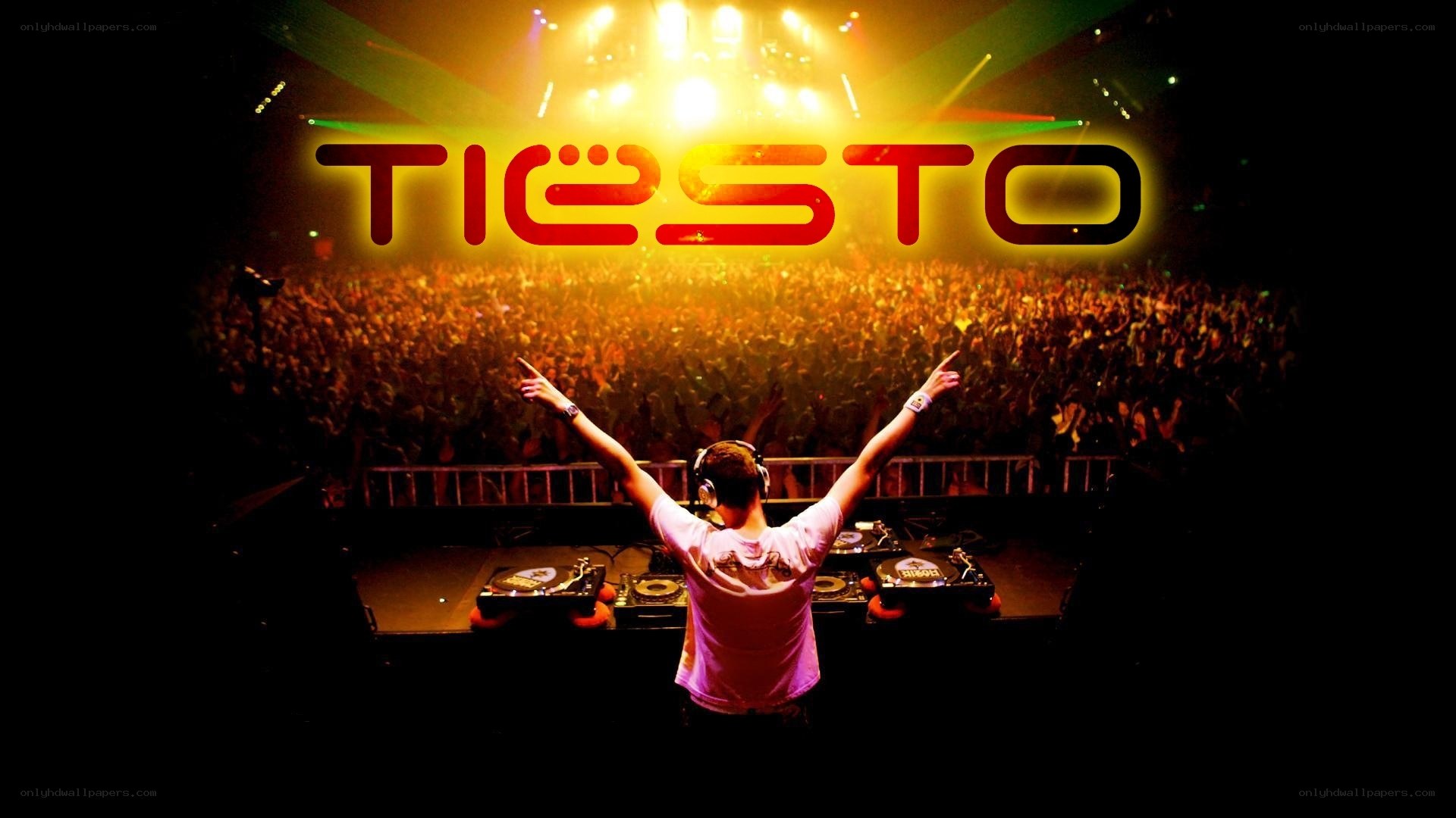 Tiesto performing at concert