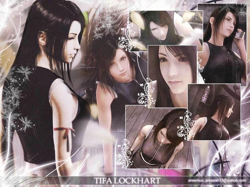 Tifa Lockhart Collage — Black