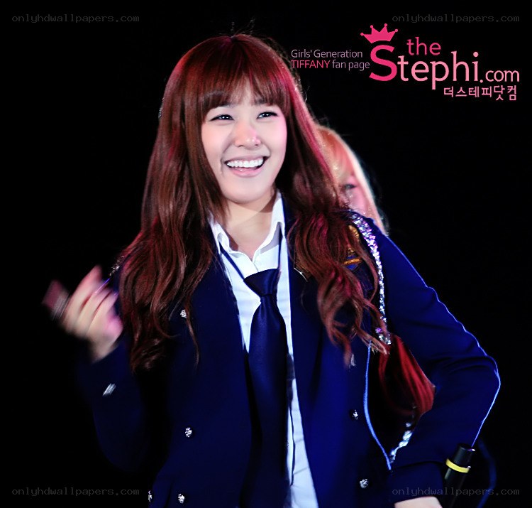 Tiffany smiling on stage