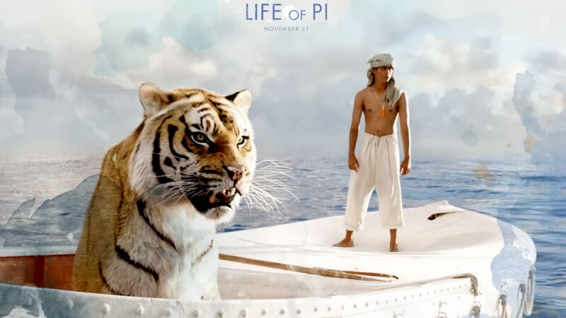 Tiger and Boy on Raft