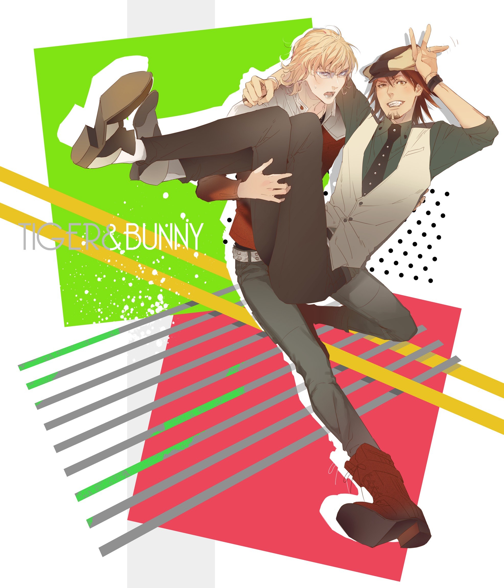 Tiger and Bunny characters in action