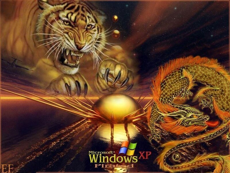 Tiger and dragon wallpaper