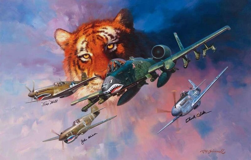 Tiger and Fighter Planes