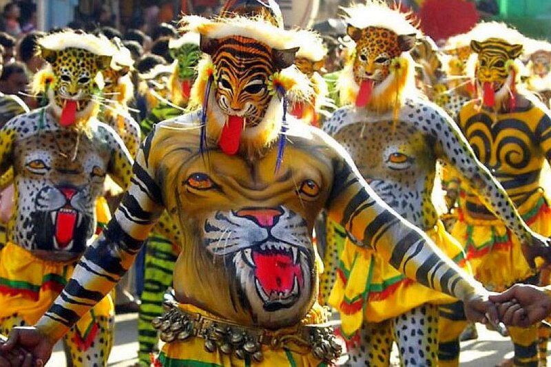 Tiger and leopard dancers
