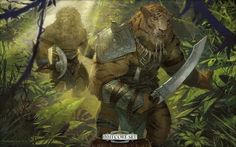 Tiger and lion warriors in jungle