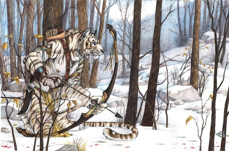 Tiger Archer in Forest