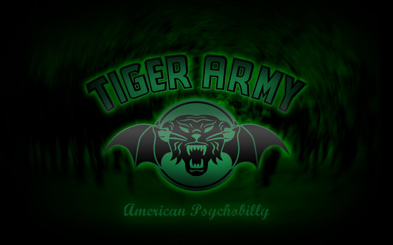 Tiger Army logo with green glow