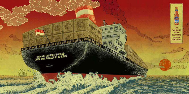 Tiger Beer Ship Ad