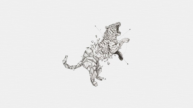 Tiger Breaking Apart