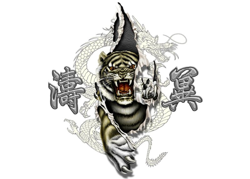 Tiger Breaking Through Surface