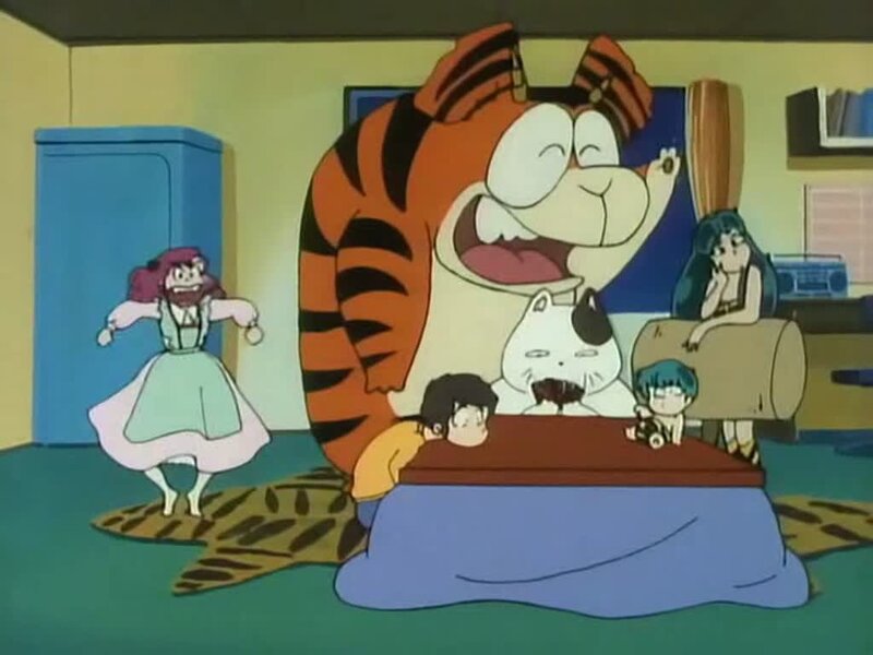 Tiger character laughing with others