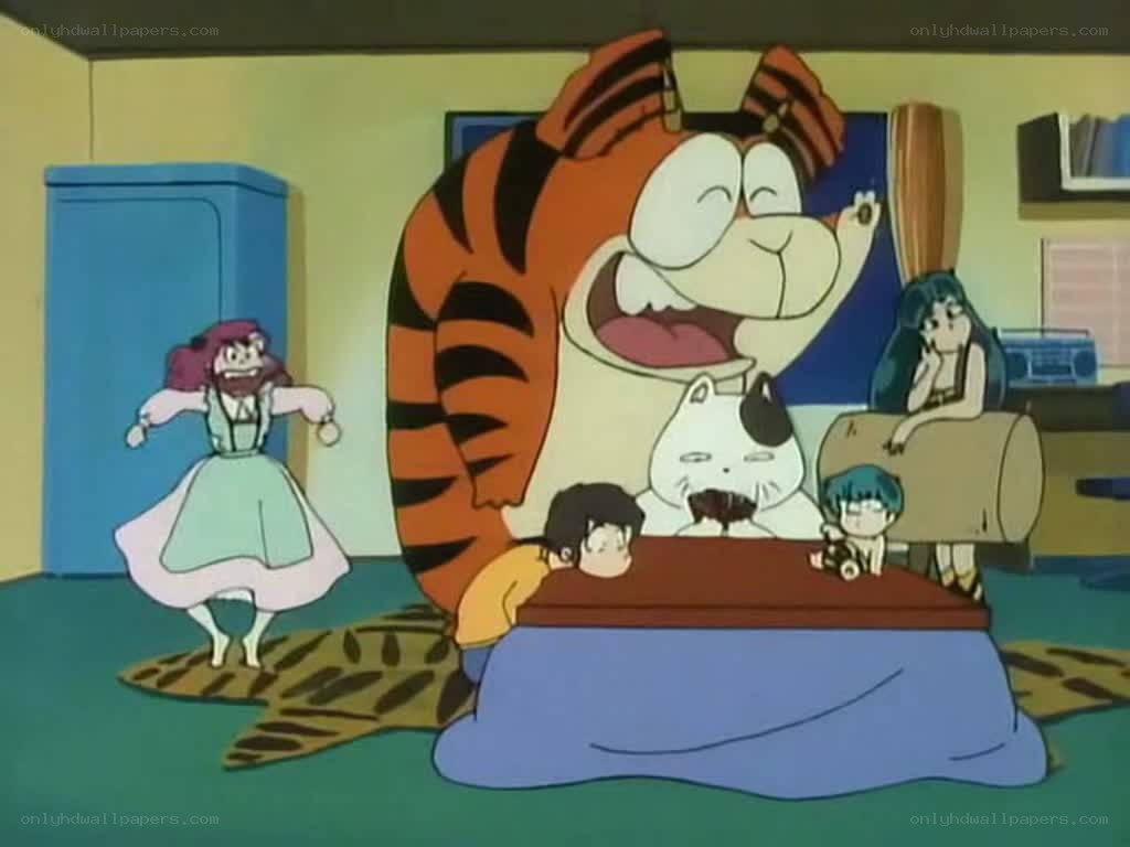 Tiger character laughing with others