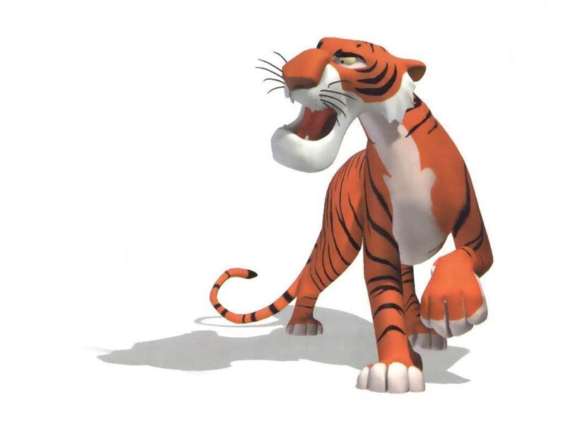 Tiger Character Standing — Orange