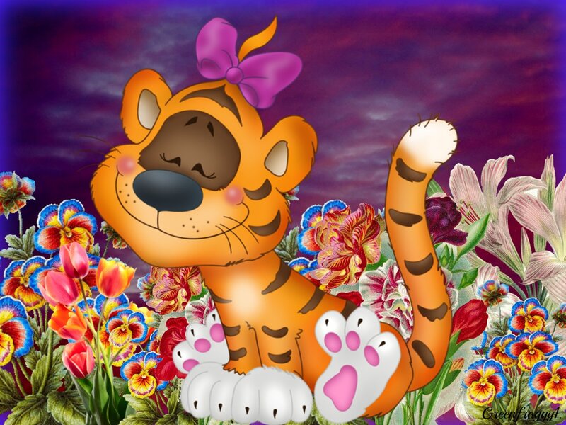 Tiger Cub with Bow