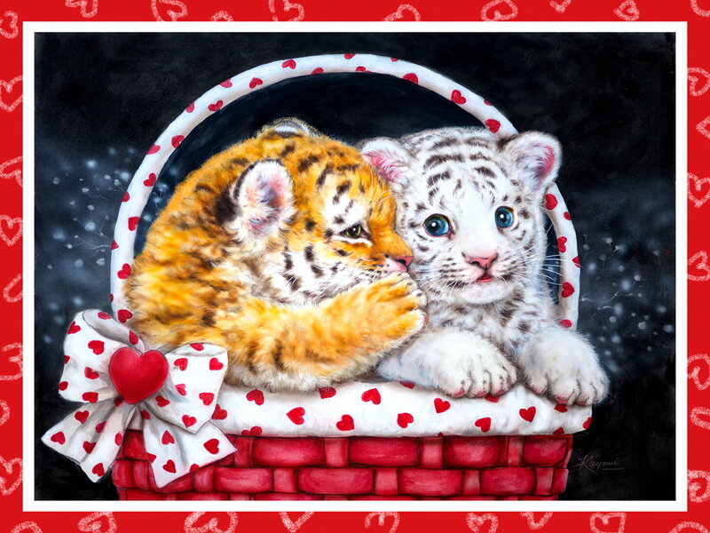 Tiger Cubs in Basket