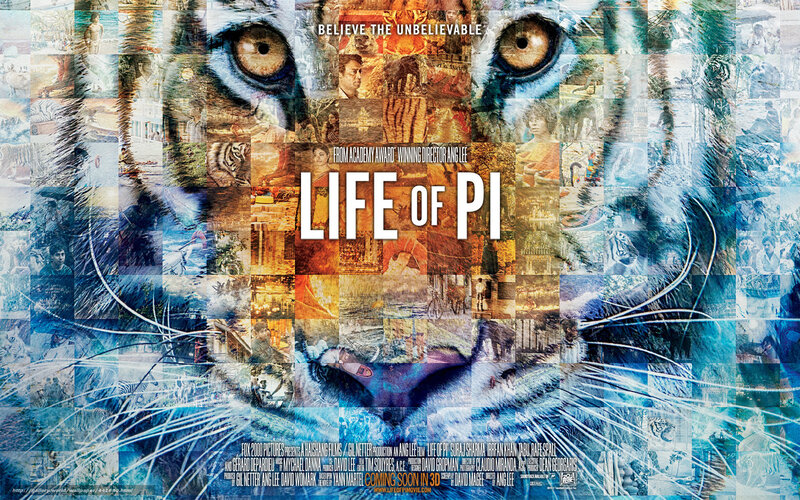 Tiger Face Collage — Blue