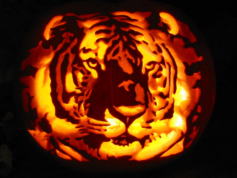 Tiger Face Pumpkin