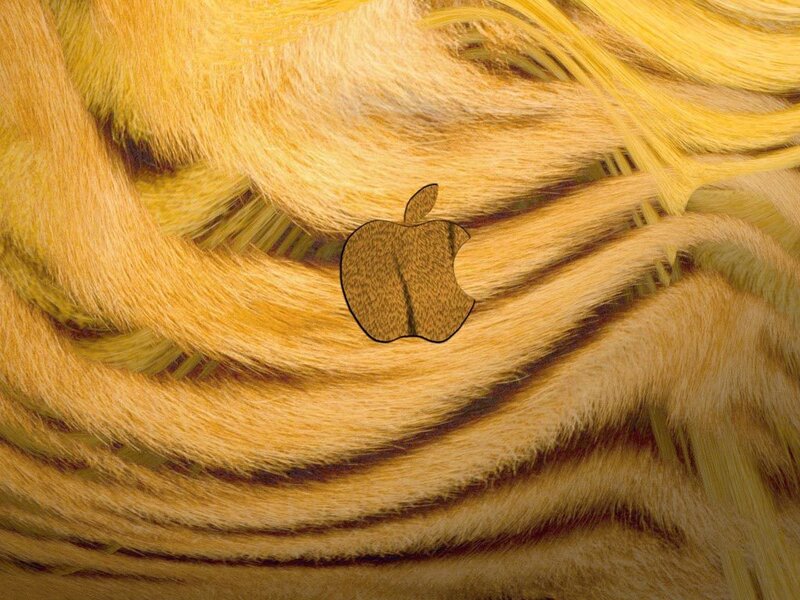Tiger Fur with Apple Logo
